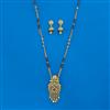 Antique Long Mangalsutra with Matte Gold Plating
