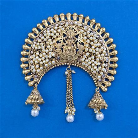 Antique Temple Hair Brooch with Gold Plating