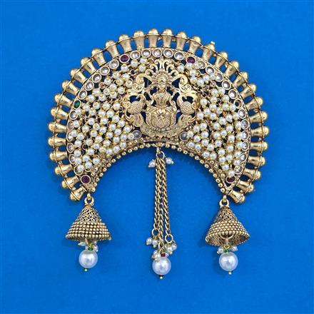 Antique Temple Hair Brooch with Gold Plating