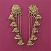 Antique Long Earring with Matte Gold Plating