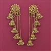 Antique Long Earring with Matte Gold Plating