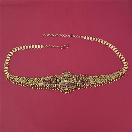 Antique Temple Belt with Matte Gold Plating