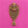 Antique Temple Hair Brooch with Matte Gold Plating