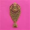Antique Temple Hair Brooch with Matte Gold Plating