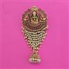 Antique Temple Hair Brooch with Matte Gold Plating