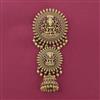 Antique Temple Hair Brooch with Matte Gold Plating