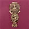 Antique Temple Hair Brooch with Matte Gold Plating