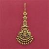 Antique Temple Tikka with Matte Gold Plating