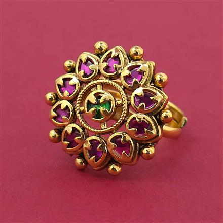 Antique Adjustable Ring with Gold Plating