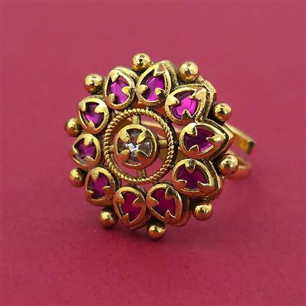 Antique Adjustable Ring with Gold Plating