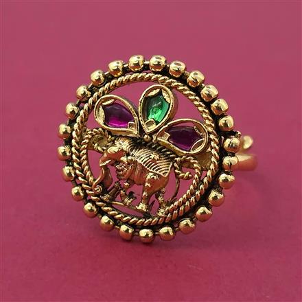 Antique Adjustable Ring with Gold Plating