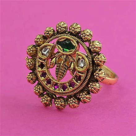 Antique Adjustable Ring with Gold Plating