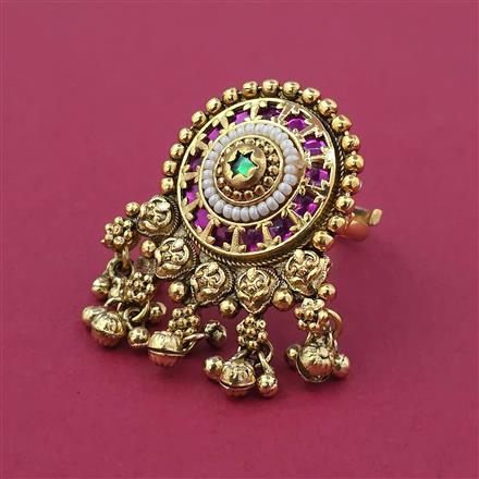 Antique Pearl Ring with Gold Plating