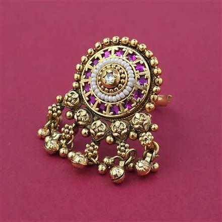 Antique Pearl Ring with Gold Plating