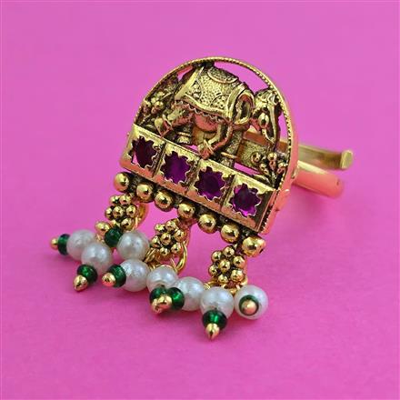 Antique Adjustable Ring with Gold Plating