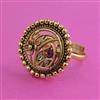Antique Adjustable Ring with Gold Plating