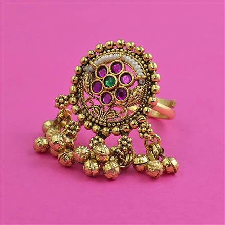 Antique Adjustable Ring with Gold Plating