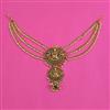 Antique Temple Hair Brooch with Matte Gold Plating