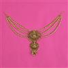 Antique Temple Hair Brooch with Matte Gold Plating
