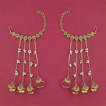 Antique Moti Hath Pan with Gold Plating