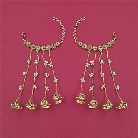 Antique Moti Hath Pan with Gold Plating