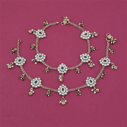 Antique Moti Payal with Gold Plating