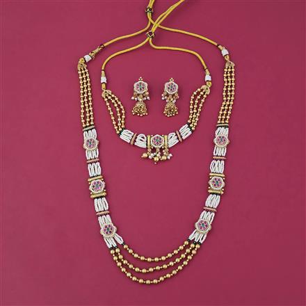 Antique Combo Necklace Set with Gold Plating