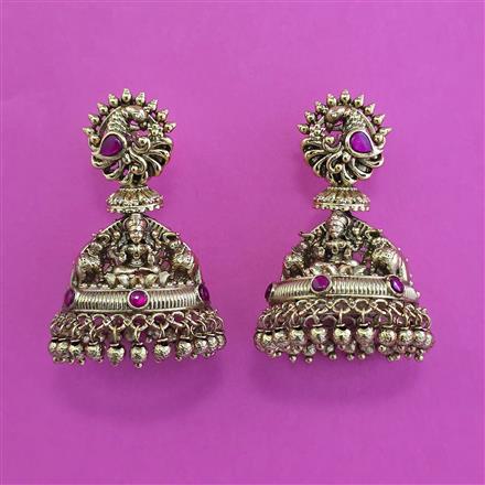 Antique Jhumki with Matte Gold Plating