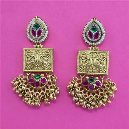 Antique Moti Earring with Gold Plating