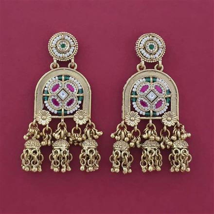 Antique Moti Earring with Gold Plating