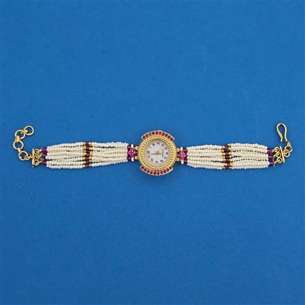 Antique Pearl Watch With Gold Plating
