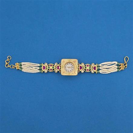 Antique Pearl Watch With Gold Plating