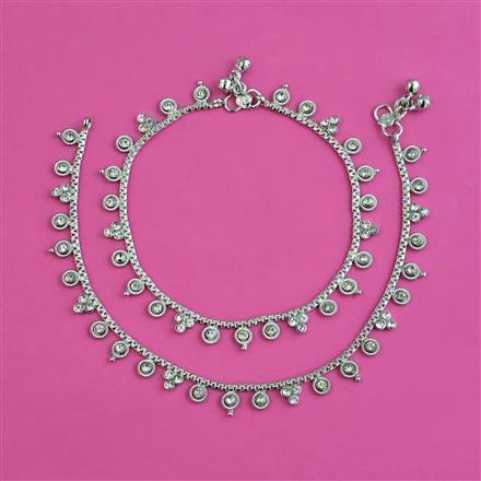 Antique Classic Payal with Rhodium Plating