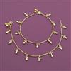 Antique Plain Gold Payal with Gold Plating