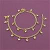 Antique Plain Gold Payal with Gold Plating