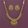 Antique Peacock Necklace with Matte Gold Plating