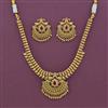 Antique Peacock Necklace with Matte Gold Plating