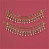 Antique Moti Ear Chain with Gold Plating