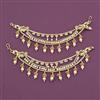 Antique Pearl Ear Chain with Gold Plating