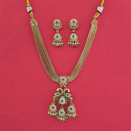 Antique Classic Necklace with Matte Gold Plating