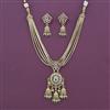 Antique Pearl Necklace with Matte Gold Plating