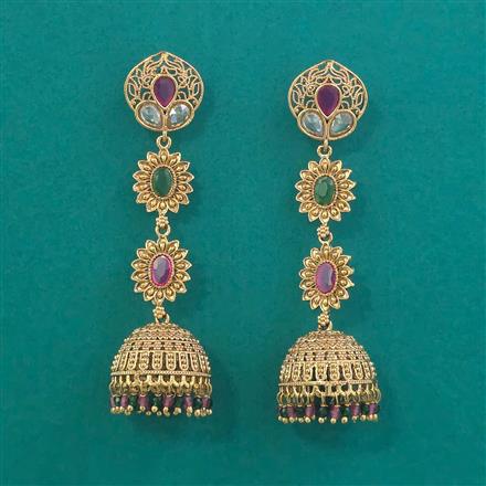 Antique Jhumki with Gold Plating