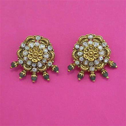 Antique Classic Earring with Matte Gold Plating