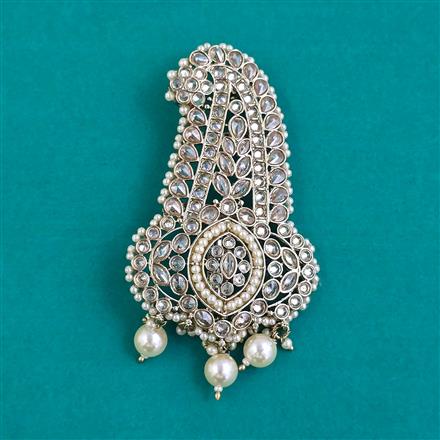 Antique Pearl Kalangi with Mehndi Plating