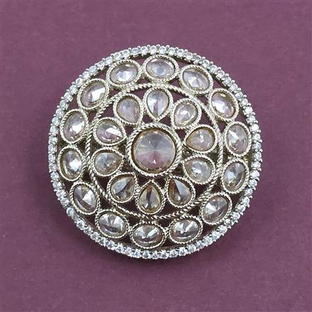 Antique Classic Brooch with Mehndi Plating
