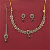 Antique Pearl Necklace with Mehndi Plating