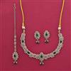 Antique Pearl Necklace With Mehndi Plating