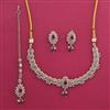 Antique Pearl Necklace With Mehndi Plating