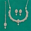 Antique Pearl Necklace with Rhodium Plating