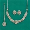 Antique Classic Necklace with Rhodium Plating